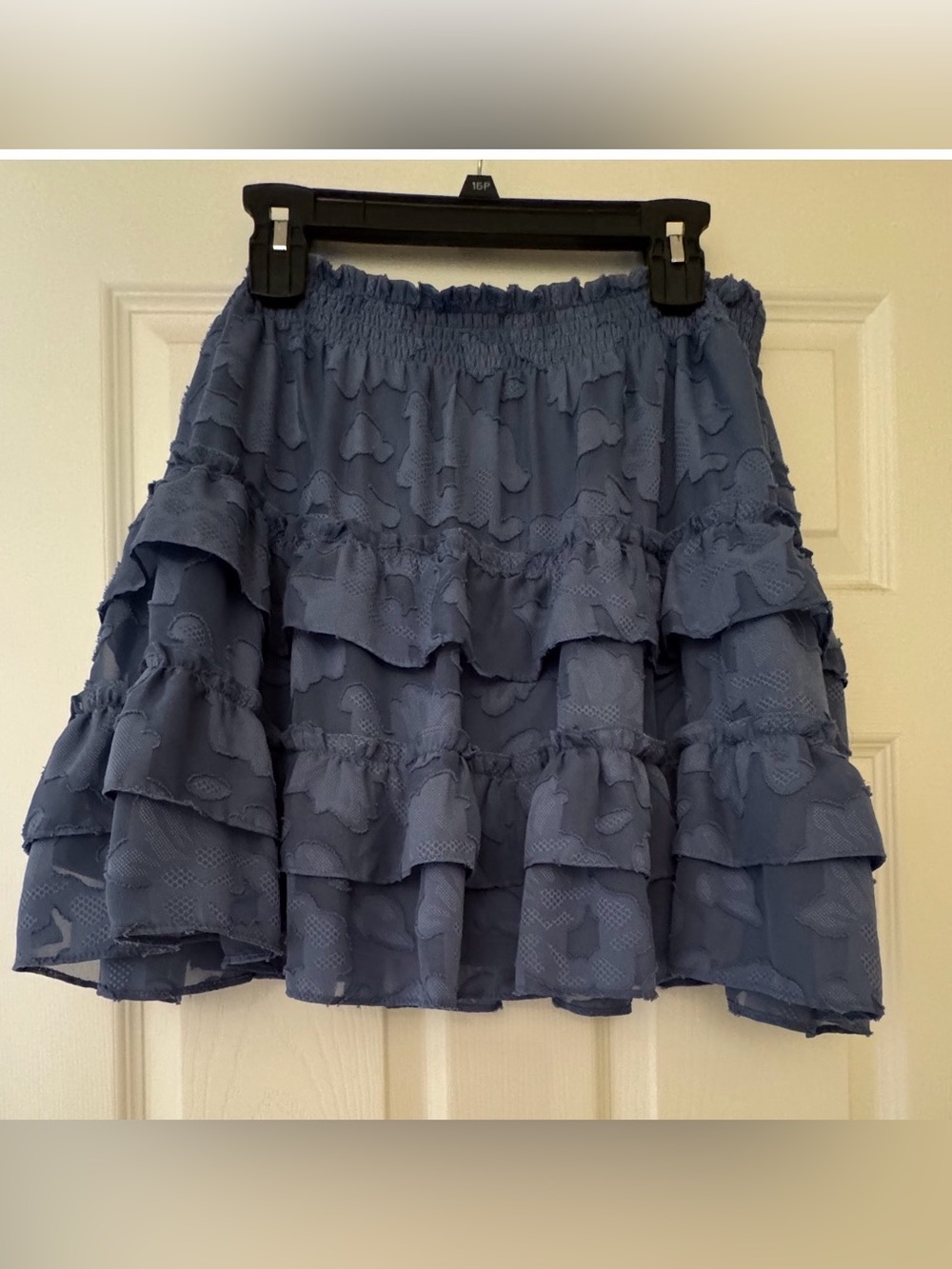 LC Lauren Conrad Layered Ruffle Skater Skirt - Blue/Light Blue
